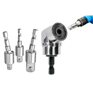 Jeu d'adaptateurs pour douilles hexagonales 1/4, 3/8 et 1/2 pouce avec adaptateur pour perceuse &agrave; angle - Neuf