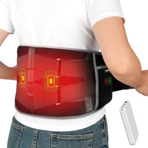 Ceinture Lombaire Chauffante, Coussin Chauffant Pour La Taille Sans Fil Avec 3 Modes De Massage Et 3 Niveaux De Temp&eacute;rature, Pour Soulager Des Douleurs Lombaires, Abdominales - Neuf
