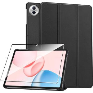 LORANKA-Coque pour Honor Pad 10 12.1" Housse Protection Etui PU Cuir de Flip Case Cover + [1 Pi&egrave;ce] Verre Tremp&eacute; Protection &eacute;cran [Veille/R&eacute;veil Automatique] [Support Fonction] -Noir - Neuf