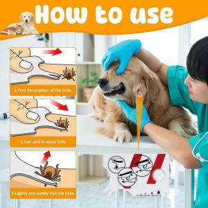 2 Pcs Portable Tire-Tique Avec Loupe,Carte De Retrait De Tiques,Pour Retirer Rapidement Et En Douceur Les Tiques De L'animal De Compagnie Ou De L'homme,Id&eacute;al Pour Les Activit&eacute;s De Plein Air - Neuf
