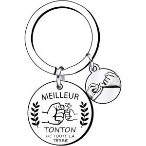 TIANYI-Cadeau de Tonton Porte cl&eacute;s Tonton Meilleur Tonton Cadeau Tonton, Cadeau Tonton Anniversaire,Porte-clefs Tonton,Cadeau Tonton Noel,Cadeau Bapt&ecirc;me, Cadeau Homme,Porte-cl&eacute;s Hommes - Neuf