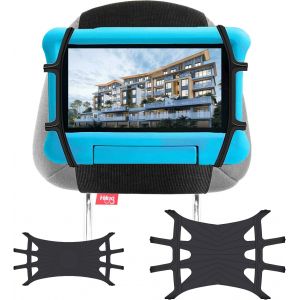 Support de tablette en silicone pour appuie-t&ecirc;te de voiture pour enfants sur si&egrave;ge arri&egrave;re, compatible avec iPad, iPad mini/Air/Pro, Switch, Galaxy Tabs, iPhone, t&eacute;l&eacute;phones portables - Neuf