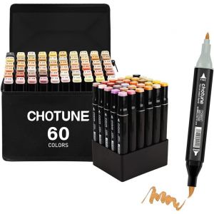 Marqueurs,36 Tons De Peau Feutre Alcool,Nouveaux Marqueurs Double Pointe,Livr&eacute; Avec Une Base De Rangement Noire Pour &Eacute;tui De Transport,Pour Croquis De Manga - Neuf