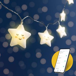 Kal-Cozyhome Guirlande Lumineuse Chambre Étoile Enfant - Télécommande Via App & 20 Etoile Led Wifi I 7m Prise Usb I Guirlande Lumineuse Intérieur Fairy Lights Decoration Guirlandes Lumineuses Interie - Neuf