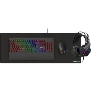 ChenQuanSarl-Pulse Pro Kit De Jeu 4 En 1, Clavier Et Souris (Logiciel Téléchargeable) Avec Casque Et Tapis De Souris, Rvb, 12 800 Dpi, Stéréo 5.1 Et Pilotes 50 Mm Pour Windows - Neuf