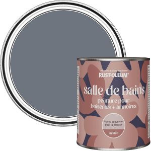 Peinture Grise R&eacute;sistante &agrave; l'humidit&eacute; pour Meubles de Salle de Bains,Finition Satin&eacute;e-Gris Marine 750ml - Neuf