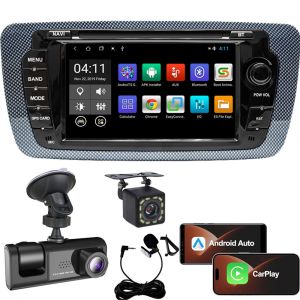 Autoradio GPSAndroid 7" SZSMART XYT724 pour Seat Ibiza MK4 2009-2013 4Go+64Go Bluetooth WiFi CarPlay sans fil cam&eacute;ra de recul + dashcam + microphone - Neuf