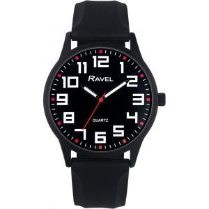 Eryi-- Montre Pour Homme Avec Boîtier Noir Et Bracelet Sport En Silicone Et Index Des Heures En Surbrillance - Quartz Analogique - Rs003 - Neuf