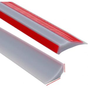 1m Bande D'étanchéité Silicone Pliable Barrage D'eau Seuil De Douche Joint Douche Barriere De Douche Retenue D'eau Anti Débordement Pour Salle De Bain Evier Cuisine,Gris (Deux Côtés Adhésifs) - Neuf