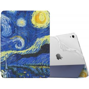 Coque Pour Ipad Air 11 Pouces 7e/6e Génération M3/M2 2025/2024,Ipad Air 5e/4e Gén 10,9"" 2022/2020,Coque Arrière Translucide Givrée Tpu,Auto Réveil/Sommeil,Nuit Étoilée - Neuf