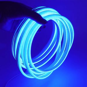 Lumière Au Néon Led,12v 2835 120leds / M Imperméable À L'eau Flexible Led Light Strip Au Néon Avec,Pour Chambre,Noël,Fête,Etc (Bleu,0.5m - Neuf