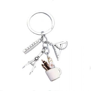 Kal-Porte-Cl&eacute;s De Poche &Agrave; Double Anneau En Acier Inoxydable Th&egrave;me Passions : Sport, Football, Musique, Machines, Art, Travail, Passepoils.. Unisexe, Excellente Id&eacute;e Cadeau - Neuf