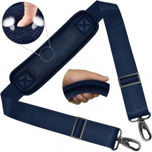 58"" Bandoulière Universelle Avec Rembourrage Fixe Ultra-Épais Et Double Boucles D'Équilibrage Pour Sac De Voyage,Sac Pour Ordinateur Portable, Sac À Bandoulière,Bleu - Neuf