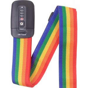 KALANKA-Sangle Valise Voyage TSA personnalis&eacute;es (1 Pc Arc-en-Ciel) Sangle Bagage avec Etiquette Valise d'Identification. Courroie de Voyage verrouillable pour Bagage. Ceinture Valise pour Les Sacs - Neuf