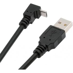 Câble de Charge de données coudé à 90 degrés Micro USB 5 Broches vers USB 2.0 Type-A pour téléphone, Tablette, Appareil Photo 150 cm - Neuf