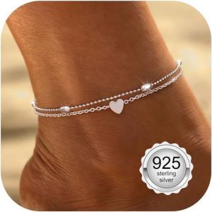 Eryi-Bracelets De Cheville Pour Femme Empilable Bracelet Cheville Ajustable Corde Chaîne Perlée Pied Bijoux De Plage Pour Femme - Neuf