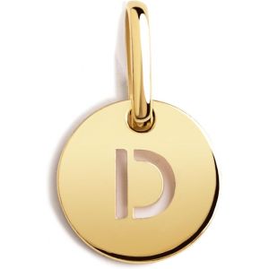 Kal-- Mini Medallion Letter. Pendentif Initiale En Argent Sterling 925 Avec Finition Plaqu&eacute;e Or 18 Kt. &Agrave; Combiner Avec Un Collier. Bijoux Pour Femme. Lettre A-Z. - Neuf