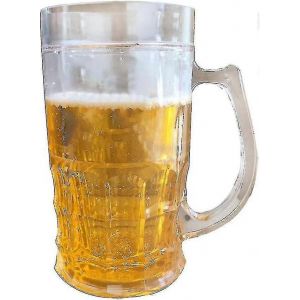 Chope De Bi&egrave;re 401-500ml Avec R&eacute;tention De Glace &Agrave; Double Paroi,Fausse Tasse De Nouveaut&eacute; Pour Les Farces Et Les Gags De F&ecirc;te - Neuf
