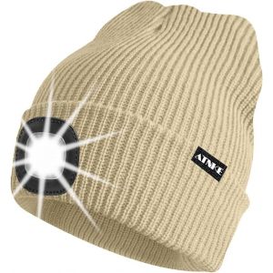 Unisexe Led Bonnet Lampe Frontale,Usb Rechargeable 4 Led Chapeau De Course Ultra Lumineux Lumière Hiver Chaud Tricot Bonnet Cadeaux Pour Hommes Et Femmes - Neuf