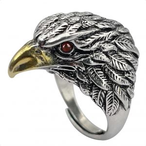 Bague Ajustable Homme Femme, Bague Serpent Noir Reglable Ouverte, Bague Eagles, Bague Chien, Bagues Hibou, Viking Bague Pouce Mamba Noir Anneau Bagues Reglables Orteil Bijoux Pour Homme Femmes - Neuf