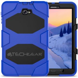 G-Shock &Eacute;tui Pour Galaxy Tab A 10.1"" 2016/2018 [Seulement Pour S&eacute;rie Sm-T580] Coque Rigide, Protection Anti-Choc, Support Amovible Compatible Avec Samsung Galaxy Tab A 10.1 2016/2018 -Bleu - Neuf