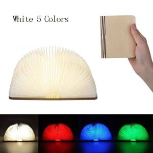 Veilleuse Led Pliante Créative En 3d,Lampe Rgb Rechargeable Par Usb,Luminaire Décoratif D'nik,Idéal Pour Une Chambre À Coucher,Un Bureau Ou Une Table,Cadeau Idéal - Type Wood-5 Colors-M-15x11x2.5cm #B - Neuf