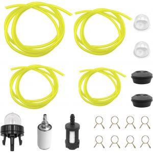 Kit Durite Essence Debroussailleuse,Universel Filtre à Essence Kit,Lot de 4 Tuyaux de Carburant Universels,Durite Essence 2mm 2.5mm 3mm pour Debroussailleuse Tondeuse,Souffleur Tronçonneuse - Neuf