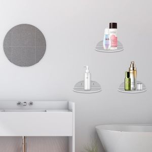 TIANYI-Étagères Murales Flottantes Acrylique Lot de 3 Etagere Murale Petite Étagère Flottante sans Perçage pour Chambre, Salle Bains, Cuisine, Salon, Bureau - Neuf