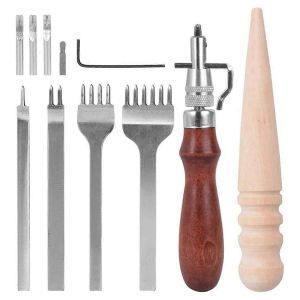 Ensemble D'outils Pour L'artisanat Du Cuir,Polisseuse Pour Bords Du Cuir,Rainureuse Pour Cuir - Neuf