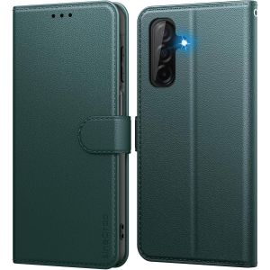 JGD-Coque pour Samsung Galaxy A26 5G &Eacute;tui Protection &agrave; Rabat, [Pochette de Portefeuille] Antichoc Clapet Housse en Cuir Case, Vert Fonc&eacute; - Neuf