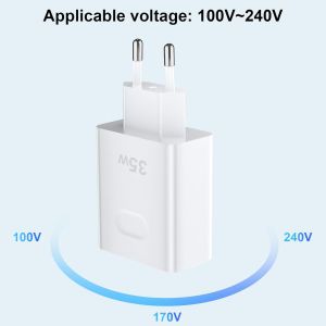 35W Chargeur Usb Supercharge Rapide Pour Honor 400 Lite 5G X6C X7C X8C Pad X9A X6B X7B, Chargeur Rapide Pour Honor 200 Smart 200 Lite 90 Lite 90 Smart X6B X7B Pad 9 X7D - Neuf