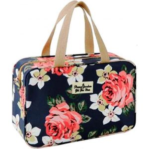 Ventes promotionnelles Trousse de toilette pour femmes Sac &agrave; cosm&eacute;tiques portable Grands articles de toilette Organisateur Sac de rangement Navy Rose Kit de toilette &eacute;tanche - Neuf