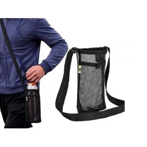 Sac porte-bouteille avec bandouli&egrave;re - Noir - Neuf