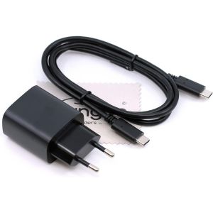 LORANKA-Chargeur USB C 20W compatible avec Nokia 3.4, 5.1 Plus, 5.3, 5.4, 6 2018, 6.2, 7, 7.1, 7.2, 8, 8.1, 8.3, G10, G11, G20, G21, G50, T20, X10, X20, XR20 Typ-C 1m avec chiffon de nettoyage d'&eacute;cra - Neuf