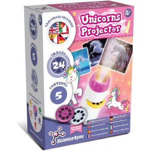 ERYI-Projecteur Torche Licorne Pour Enfants - Projecteur Torche Avec 24 Images Et Poster Licorne, Cadeau Et Jouets Scientifiques Et Éducatifs Pour Les Garçons & Filles 4 5 6 7+ Ans - Neuf