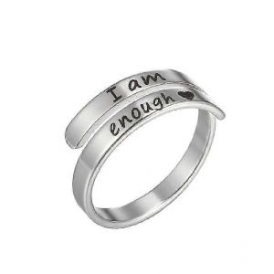 Bague De Bijoux D'inspiration En Acier Bague Ajustable Pour Les Adolescentes Personnalité Encouragement Cadeau - Neuf