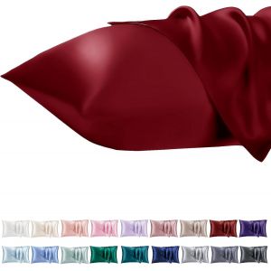 Tianyi-Taie Oreiller Satin 50x70 Lot De 2,Red Pillowcase Pour Cheveux,Similaire Aux Taie D Oreiller En Soie,Taies D'oreillers 50x70 Housse De Coussin Certifié Oeko-Tex - Neuf