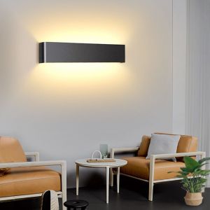 Applique Murale D'intérieur Led 31 Cm, Blanc Chaud 3 000 K, Moderne, Éclairage Vers Le Haut Et Vers Le Bas, 20 W, Luminaire Pour Chambre, Salon, Escalier, Couloir - Neuf