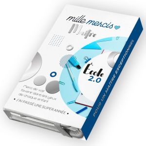 Cadeau maitre pr&ecirc;t &agrave; offrir Cadeau ma&icirc;tre Carnet et stylo personnalis&eacute; et fourreau coulissant avec message Id&eacute;e cadeaux Ecole,no&euml;l (CARNET STYLO MA&Icirc;TRE) - Neuf