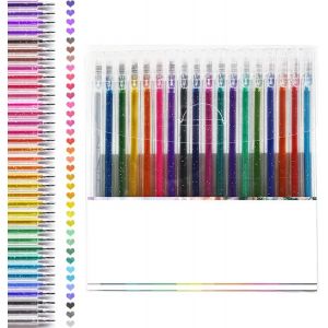 Kalhj-12 Pièces Stylo Gel Paillette,Stylos À Encre Gel Pailletée,Feutres De Coloriage Glitter,12 Couleurs Stylos À Bille À Encre Gel Pointe 1,0 Mm Pour Livres,Travaux Et Croquis Manuels (36 Couleurs) - Neuf