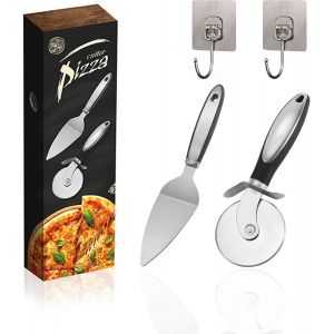 Mevronisshop-Roulette Pizza Coupe Pizza D&eacute;coupe Pizza Couteau A Pizza Pizza Cutter Avec Poign&eacute;e En Silicone Et Lames En Acier Inoxydable Nettoyage Facile Au Lave Vaisselle Coupe Pizza Pour Pizzas G&acirc;t - Neuf