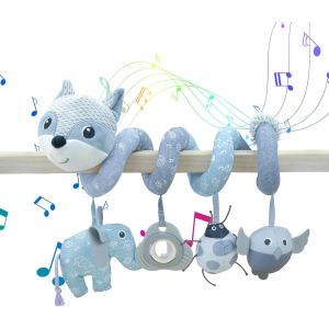 Jouet Poussette Bebe, Spirale D'activit&eacute; B&eacute;b&eacute; Pour Si&egrave;ge De Voiture Et Berceau De B&eacute;b&eacute;, Jouet Siege Auto Bebe, Suspendre Spirale Poussette Bebe Jouet A Pour Gar&ccedil;ons Filles 0+ Mois (1. Gris) - Neuf