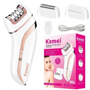 Kemei Femmes Épilateur Électrique Dame Épilation Visage, Corps, Jambe, Bikini, Jambes, Bras, Aisselles Épilateur Aisselles Rechargeable-Avec Boîte - Neuf