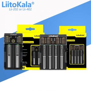 Liitokala Lii-202 Lii-402 18650 Chargeur De Batterie Intelligent 1.2v 3.7v 3.2v Pour 26650 18500 18350 17500 16340 14500 Batterie--1pcs(Lii-202) - Neuf
