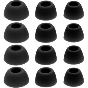 6 Paires Écouteurs en Silicone 4mm Compatible avec Samsung Galaxy Buds 2 Pro (SM-R510) Écouteurs de Remplacement Petits/Moyens/Grands 3 Tailles,Noir - Neuf