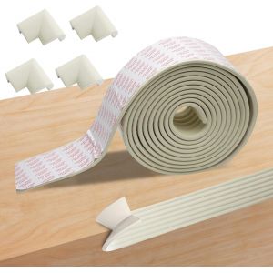 5m Protection Des Bords Autocollante,Mousse Protection Souple Extra Large,Protection Meuble B&eacute;b&eacute;,Protection Angle Avec 4 Coins Inclus,Pour Protection Lit B&eacute;b&eacute; Et Coins De Table - Neuf