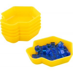 Feldherr Shell Bols &agrave; jetons - 6 Plateaux &agrave; jetons color&eacute;s pour Accessoires de Jeux de soci&eacute;t&eacute;, jetons, meeples et Autres Petits Objets, Couleur:Yellow - Neuf