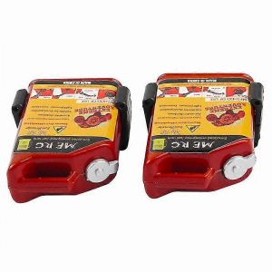 2 Pcs 1/10 &Eacute;chelle Rc Crawler Accessoire Mini R&eacute;servoir De Carburant Pour D90 Axial Wraith Scx10 (Rouge) - Neuf