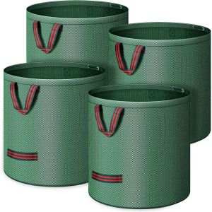 CHECARZHN--NO1-4X 272L Sacs De Jardin Indéchirables, Sac De Jardin Extra Et Robuste, Sac De Jardin Pliable Et Lavable En Tissu Polypropylène De 150 G/M2, Adapté Aux Feuilles, À L'Herbe Et Aux Déchets - Neuf