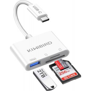 KALANKA-KiWiBiRD Adaptateur Carte SD USB C Lecteur Carte SD USB C Adaptateur USBC Cartes Micro SDHC SDXC Compatible avec Mac iPhone 16 15 Plus Pro Max MacBook iPad PC Appareil Photo Galaxy S25 S24 An - Neuf